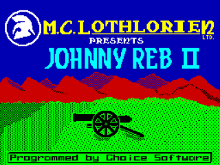 Johnny Reb II title screen for ZX Spectrum